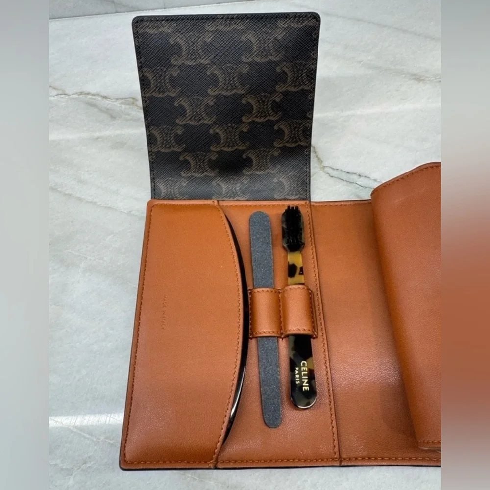 Celine Triomphe Logo Travel Kit - Picture 5 of 13